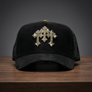 Casquette de baseball unisexe Barbas Hats de qualité supérieure en tissu éponge suédé, style sportif, avec broderie Dobby faite main, effet vieilli, 5 panneaux, visière incurvée et réglable - Product Image 2