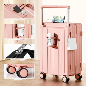 Maleta con Ruedas y Asa Telescópica de 20-26 Pulgadas, con Cierre de Cremallera PET+PE, para Hombre y Mujer, con Carga USB - Product Image 6