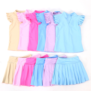 Blind Box Girls Yoga Set High Stretch Crop Tank Top Double Layer <strong>Skirt</strong> Built in Shorts - Product Image 2