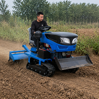 Motoculteur rotatif sur chenilles, diesel, 25/35 CV, mini-tracteur agricole sur chenilles avec certification Euro 5