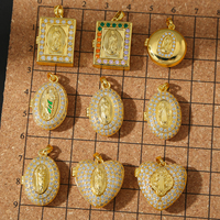 Liontin Bingkai Foto Tekstur Satu Sisi Hongtong untuk Wanita Warna Emas DIY Kalung Gelang Hati Locket Bunga Hadiah Pasangan