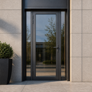 Porte battante en aluminium série 50 sans rupture de pont thermique, légère, à panneau unique, pour projets résidentiels en Asie du Sud-Est - Product Image 1
