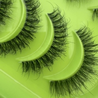 Paquet de 10 paires de faux cils bouclés vaporeux 8mm D Curl Strip en vente de gros