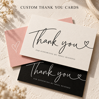 Cartes de remerciement simples et minimalistes pour l'emballage, cartes de remerciement personnalisées avec texte écrit, cartes de remerciement pour les petites entreprises, cartes de remerciement pour les clients