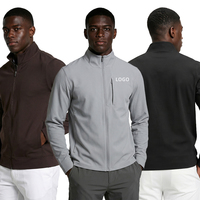 Chaqueta Softshell Personalizada con Logotipo para Hombre, Chaqueta de Trabajo con Cierre Completo, Cuello Alto, Resistente al Viento y al Agua, para Escalada, Entrenamiento y Trabajo al Aire Libre