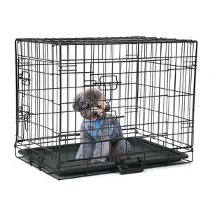Dog Crate Modern Wholesale Xxxl Dog Kennel Crate Black Metal Durable Outdoor Large Foldable Modern Furniture Luxury Dog Crate 48 Inch