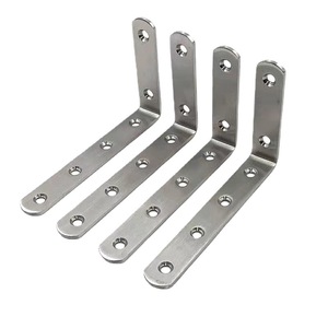 Support d'angle en acier inoxydable en forme de L 125x75x20mm, quincaillerie de fixation pour meubles - Product Image 1