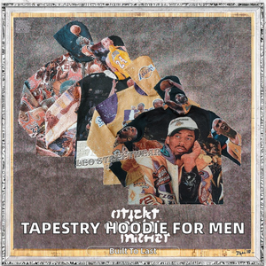 High Street Autumn Oversized Eco-Friendly Hoodie <b>for</b> <b>Men</b> Fashion Streetwear <b>Pullover</b> Woven Tapestry - Product Image 2