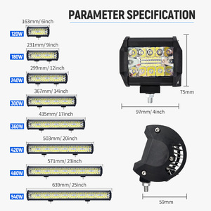 Barre <span class=keywords><strong>LED</strong></span> Gros Orange 20 Pouces Tout-Terrain pour Jeep Wrangler Barre Lumineuse Hors Route - Product Image 1