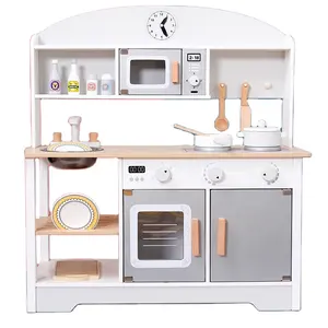 Большая имитация в японском стиле, кухонная плита, холодильник, деревянные игрушки для детей, раннее обучение, деревянные кухонные игрушки, наборы