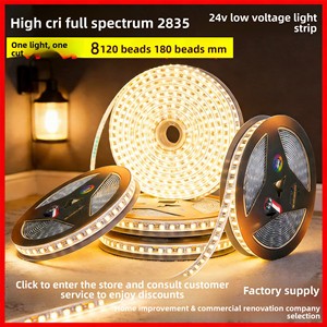 Bande <span class=keywords><strong>LED</strong></span> flexible 24V haute densité COB, <span class=keywords><strong>ruban</strong></span> lumineux linéaire pour éclairage indirect domestique, bande <span class=keywords><strong>LED</strong></span> RGB pour ambiance et armoire - Product Image 1