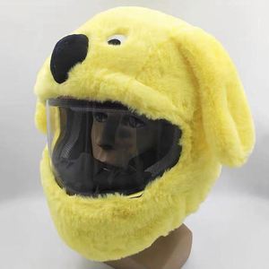 Housse de <span class=keywords><strong>casque</strong></span> de moto tout-terrain universelle, motif <span class=keywords><strong>chien</strong></span> amusant, personnalisée, en peluche, en ABS, état neuf - Product Image 1