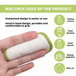 Tampons démaquillants réutilisables avec logo personnalisé, sac en fibre de bambou, coton démaquillant lavable, tampons démaquillants réutilisables - Product Image 4