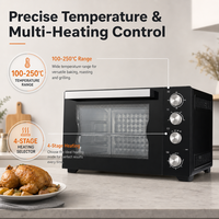 Four électrique domestique multifonctionnel 25L 35L 45L pour la cuisine à domicile avec température et minuterie réglables