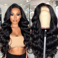 Perruque Lace Front HD 13x6 en Cheveux Humains Vierges Vietnamiens Lisses, Sans Colle, Pré-Pluckée, Ligne de Cheveux Naturelle pour Femmes Noires - Vente en Gros