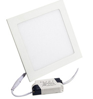 Plafonnier commercial ultra fin rond carré mince encastré NON dimmable Panneau lumineux LED 3w 6w 9w 12w 24w Lumières de plafond