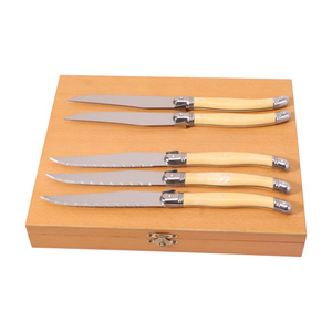 12 pièces couteaux <span class=keywords><strong>laguiole</strong></span> durables <span class=keywords><strong>couteau</strong></span> à steak inox <span class=keywords><strong>et</strong></span> <span class=keywords><strong>fourchette</strong></span> avec caisse en bois - Product Image 5