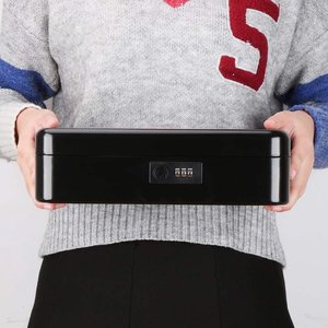 Cash <b>Box</b> with Money Tray and Combination <b>Lock</b> <b>Lock</b>-Durable Metal Cash <b>Box</b> with Money Tray Saving <b>Box</b> Money Metal Money <b>Box</b> - Product Image 4