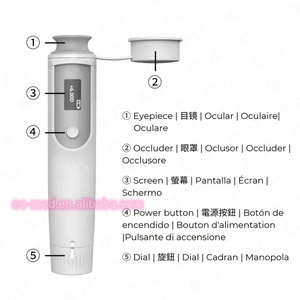 เครื่องวัดสายตาแบบพกพา HAR-100 สำหรับใช้ในบ้าน ตรวจวัดค่าสายตาแบบไม่ปรับแก้ไข/ปรับแก้ไข พร้อมการทดสอบความสามารถในการมองเห็น ค่าความเท่ากันของกระจกทรงกลม -12.0D - Product Image 3