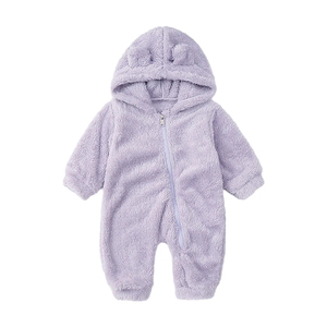 <span class=keywords><strong>Tutina</strong></span> in pile per neonati con cappuccio, a tema orsetto, ecologica, per l'inverno, pigiama intero personalizzabile - Product Image 3