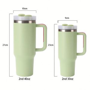 Tumbler for Car Use 40oz Stainless Steel With <b>Straw</b> Lid and Handle Vacuum Insulated Travel Mug for Daily Commute - Product Image 4