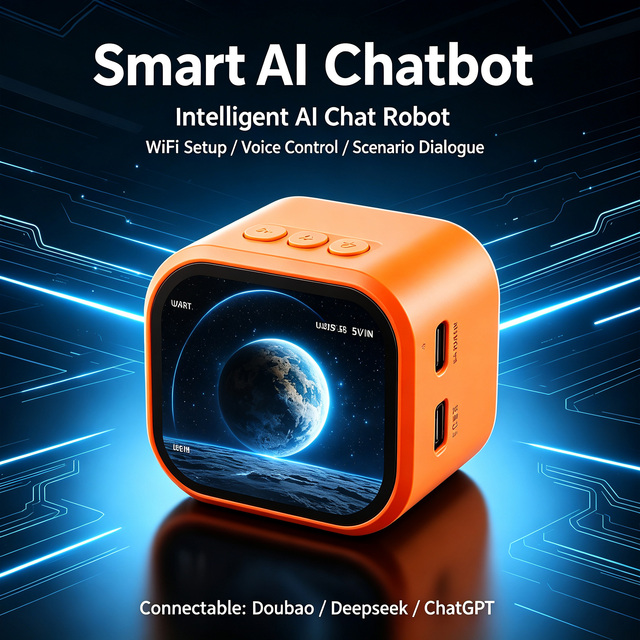 Xiaozhi Ai Deepseek Voice Chat Enhanced Intelligent Designed Robot With Esp32 S3 Chip and Wake Word Support
