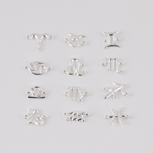 Delicados Dijes <span class=keywords><strong>de</strong></span> Constelaciones <span class=keywords><strong>de</strong></span> los 12 Signos del Zodiaco en Oro <span class=keywords><strong>de</strong></span> 14K para Hacer Joyería DIY, Collares y Pulseras Permanentes - Product Image 2