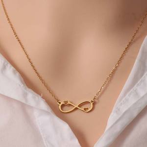 <span class=keywords><strong>Collana</strong></span> a catena infinita da donna in acciaio inossidabile lucidato a specchio in acciaio inossidabile di alta qualità - Product Image 3
