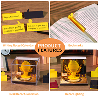 Bloc-notes créatif Magic Ball 2027 Sticky Notes Night Alley Lantern, utilisable comme marque-page, avec logo personnalisé, coffret cadeau, bloc-notes calendrier 3D
