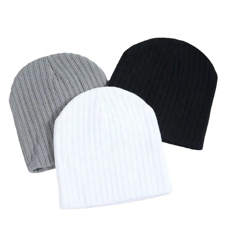 Winter Knit Warm Hat Thick Soft Stretch Slouchy Beanie Skull Cap for Men and Women