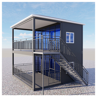 Maisons conteneurs préfabriquées en acier à 2 étages, détachables et respirantes, avec design de ferme et conception de modèle 3D – Vente chaude