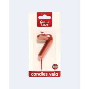 Bougie d'anniversaire Vela, numéro 7, 6 cm, pour fête d'amour - Product Image 2