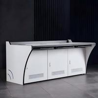 Console de salle de contrôle personnalisable en forme d'arc, bureau de travail combiné, table de commande, console de surveillance pour centre de commandement