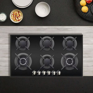 שישה מבער מובנה גז מובנה עם לוח זכוכית מחוסמת פאנל מסחרי וביתי שימוש במגע עמיד למים RV מוכן לניקוי קל - Product Image 3