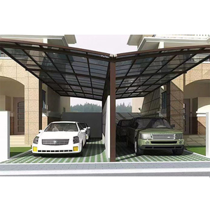 Meilleur prix pour un abri de voiture à pente unique, auvent en aluminium avec toit en polycarbonate - Product Image 4