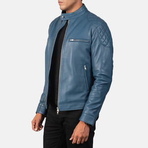 Chaqueta de cuero de moda para hombre, estilo urbano clásico, calidad premium, para ropa exterior, fabricación OEM, etiqueta privada. - Product Image 3