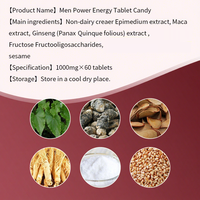 Pilules Énergisantes pour Hommes Complément Alimentaire Puissance Masculine Comprimés Extrait Herbal Maca Ginseng OEM ODM Marque Privée Amélioration Masculine