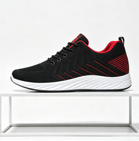 Chaussures de sport décontractées légères pour hommes, en mesh respirant, à lacets, semelle souple, pour la marche quotidienne