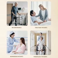 Chaise de transfert de patient électrique robuste, construction en acier, avec options de double batterie pour les soins à domicile et la récupération