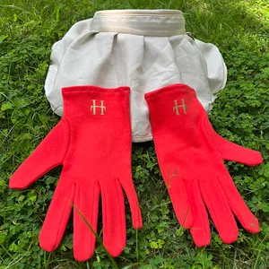 Guanti da lavoro Private Label con timbratura in oro 3 paia di guanti di cotone bianco per mani asciutte guanti di sicurezza in cotone