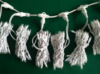 Guirlande lumineuse de mariage en forme de rideau avec câble en caoutchouc blanc, LED blanc chaud avec des étincelles blanches, étanche, pour usage extérieur