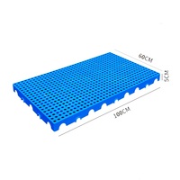 Palette en plastique à entrée plate, étanche, en gros, capacité de charge de 600 kg, logistique d'entrepôt industriel