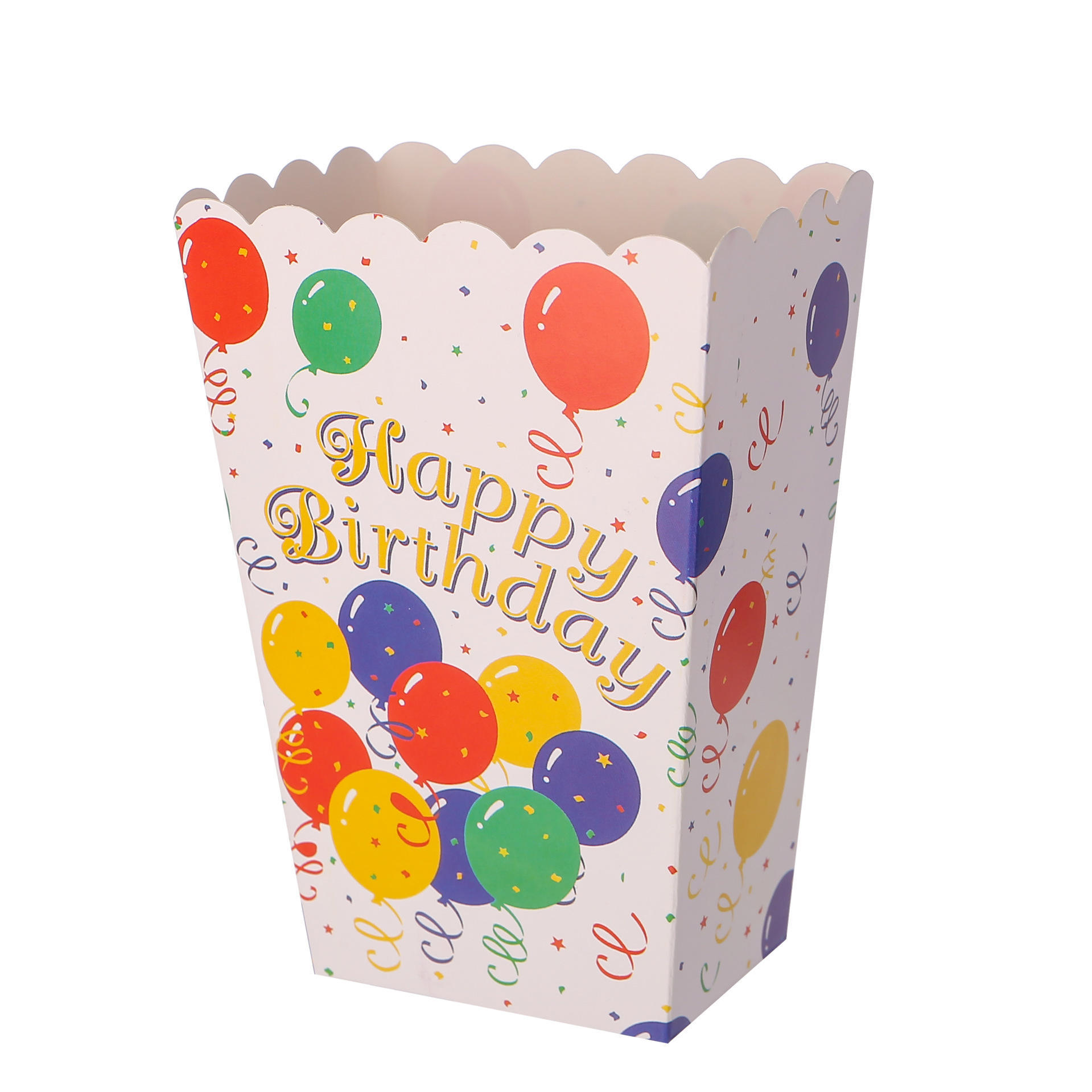 Boîte de pop-corn bleu-6pcs