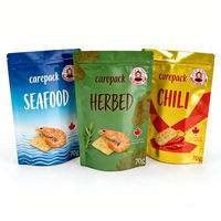 Sachet Doypack Personnalisé Qualité Alimentaire, Imprimé, Stratifié, avec Fermeture Zip Refermable, Estampage UV Local Doré, Certifié, pour Mélange d'Herbes