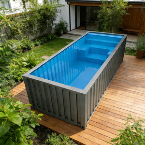 Piscina Familiar Prefabricada de Acero de Diseño Moderno de 20 pies, Contenedor Pequeño para Vacaciones al Aire Libre, Hoteles y Fiestas - Product Image 5