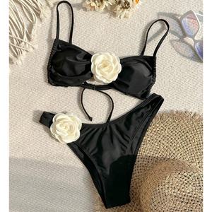 ชุดบิกินี่เอวสูงแบบสปอร์ต 2 ชิ้น สำหรับผู้หญิง พร้อมโลโก้ 3 มิติ แบบกำหนดเอง ชุดว่ายน้ำกระชับสัดส่วน ควบคุมหน้าท้อง ดีไซน์สีสันตัดกัน ชุดออกกำลังกาย ชุดชายหาด - Product Image 6