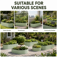 Jardinière Modulaire Surélevée en Acier Galvanisé Thermolaqué pour Jardin Domestique, Écologique et Durable pour l'Agriculture et l'Extérieur