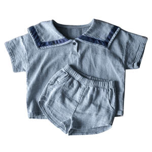 MSFS Australia US Conjunto de Ropa para Niños, Camiseta de Manga Corta y Pantalones Cortos de Verano, 2 Piezas, Cuello Camisero, Ropa para Niñas - Product Image 1
