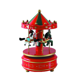 DAMAI Fabricant Direct Boîte à Musique Carrousel Cheval Rotatif Décoration de Gâteau Anniversaire Noël Ornement de Bureau Vente en Gros - Product Image 3
