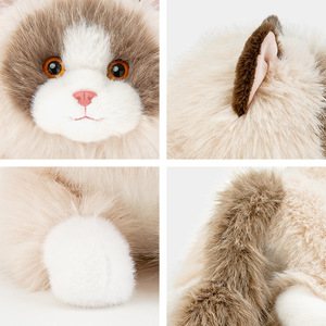 Peluche Realistico di Gatto <span class=keywords><strong>Ragdoll</strong></span>, Morbido Giocattolo Simulazione Realistica, Bambola Gattino Personalizzabile, Compagno di Sonno per Bambini - Product Image 4